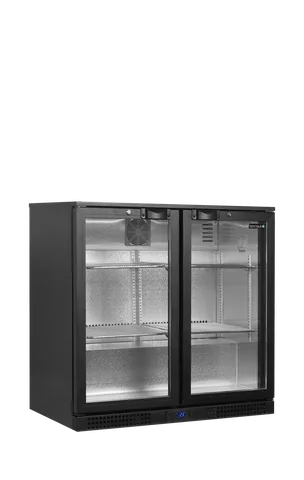 TEFCOLD - minibar prosklené křídlové dveře, černá BA26H