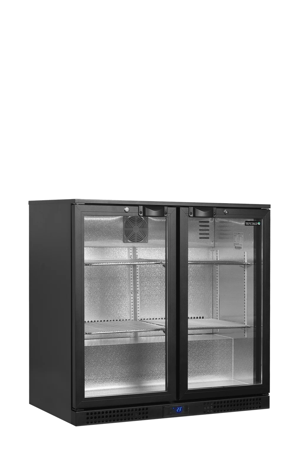 TEFCOLD - minibar prosklené křídlové dveře, černá BA26H