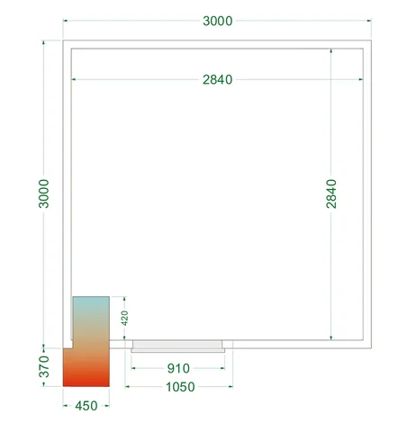 TEFCOLD - cold Room CRPF3030WD