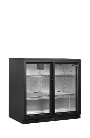 TEFCOLD - minibar prosklené posuvné dveře, černá BA26S