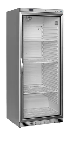 TEFCOLD - chladicí skříň prosklené dveře, nerez opláštění UR 600 SG