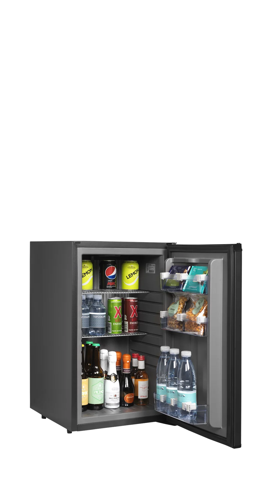 TEFCOLD - minibar plné dveře, černé opláštění TM 52