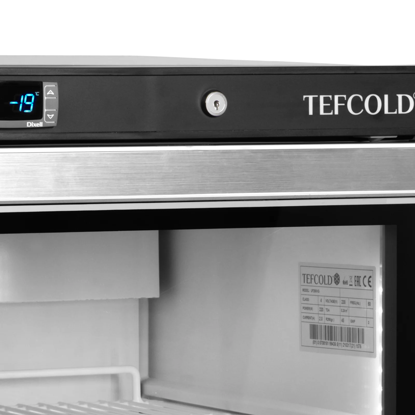 TEFCOLD - mrazicí skříň prosklené dveře, bílá UF 200 VG