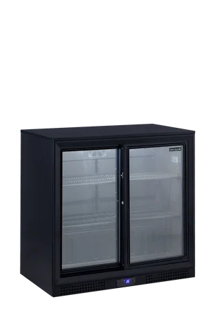 TEFCOLD - minibar prosklené posuvné dveře, černá DB202S