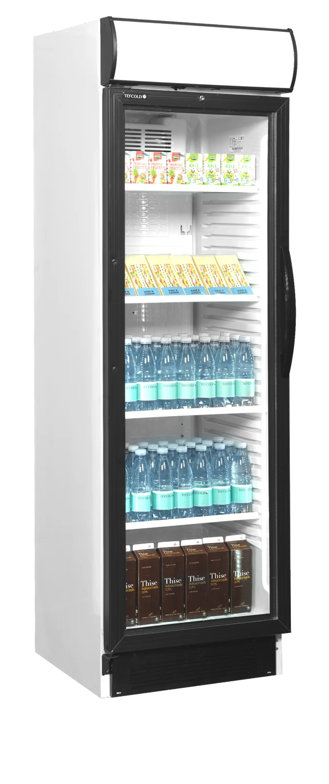 TEFCOLD - chladicí skříň prosklené dveře CEV 425 CP 2 LED L/H
