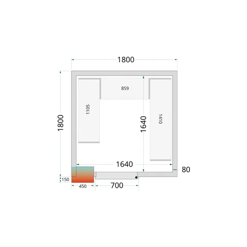 TEFCOLD - policový regálový modul – sada CRPF1818