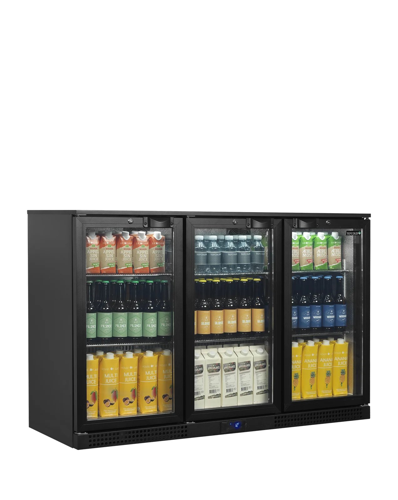 TEFCOLD - minibar prosklené křídlové dveře, černá BA31H