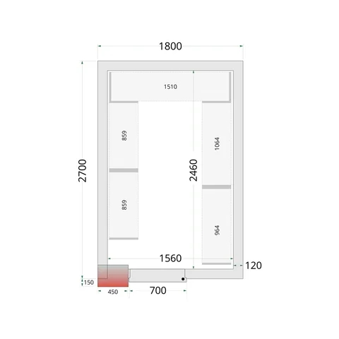 TEFCOLD - policový regálový modul – sada CRNF1827