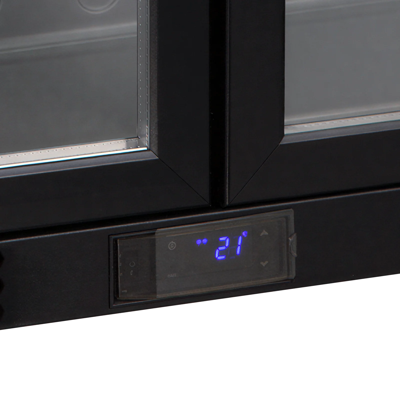 TEFCOLD - minibar prosklené křídlové dveře, černá DB202H
