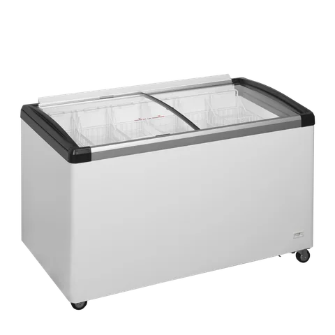 TEFCOLD - pultová mraznička prosklené oblé víko IDB400-W1