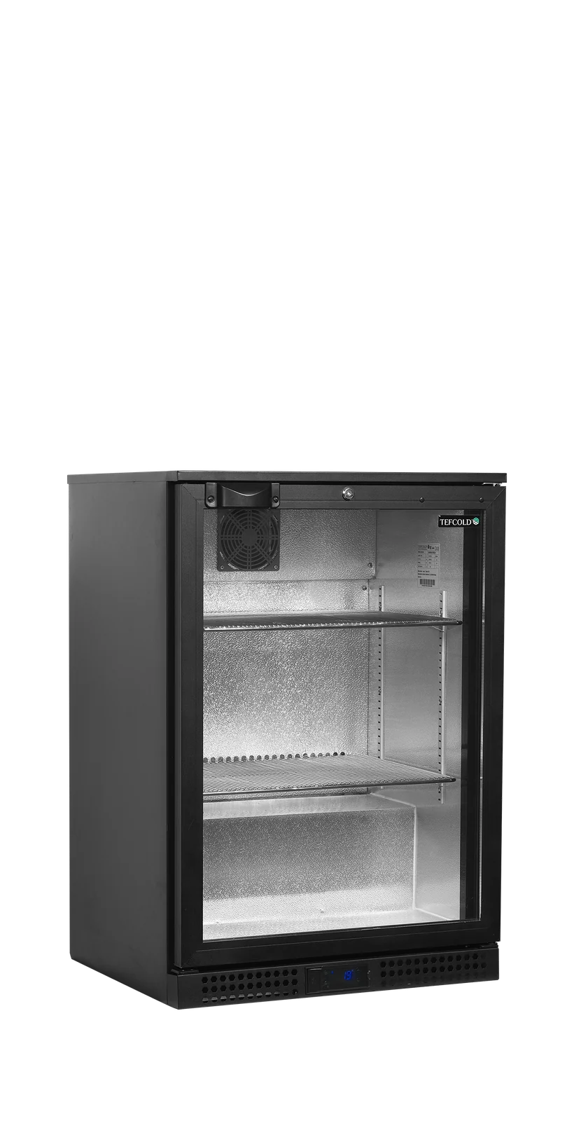 TEFCOLD - minibar prosklené křídlové dveře, černá BA16H