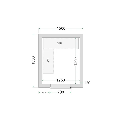 TEFCOLD - panely ke stavebnicovým boxům 120 mm CR 150x180x220