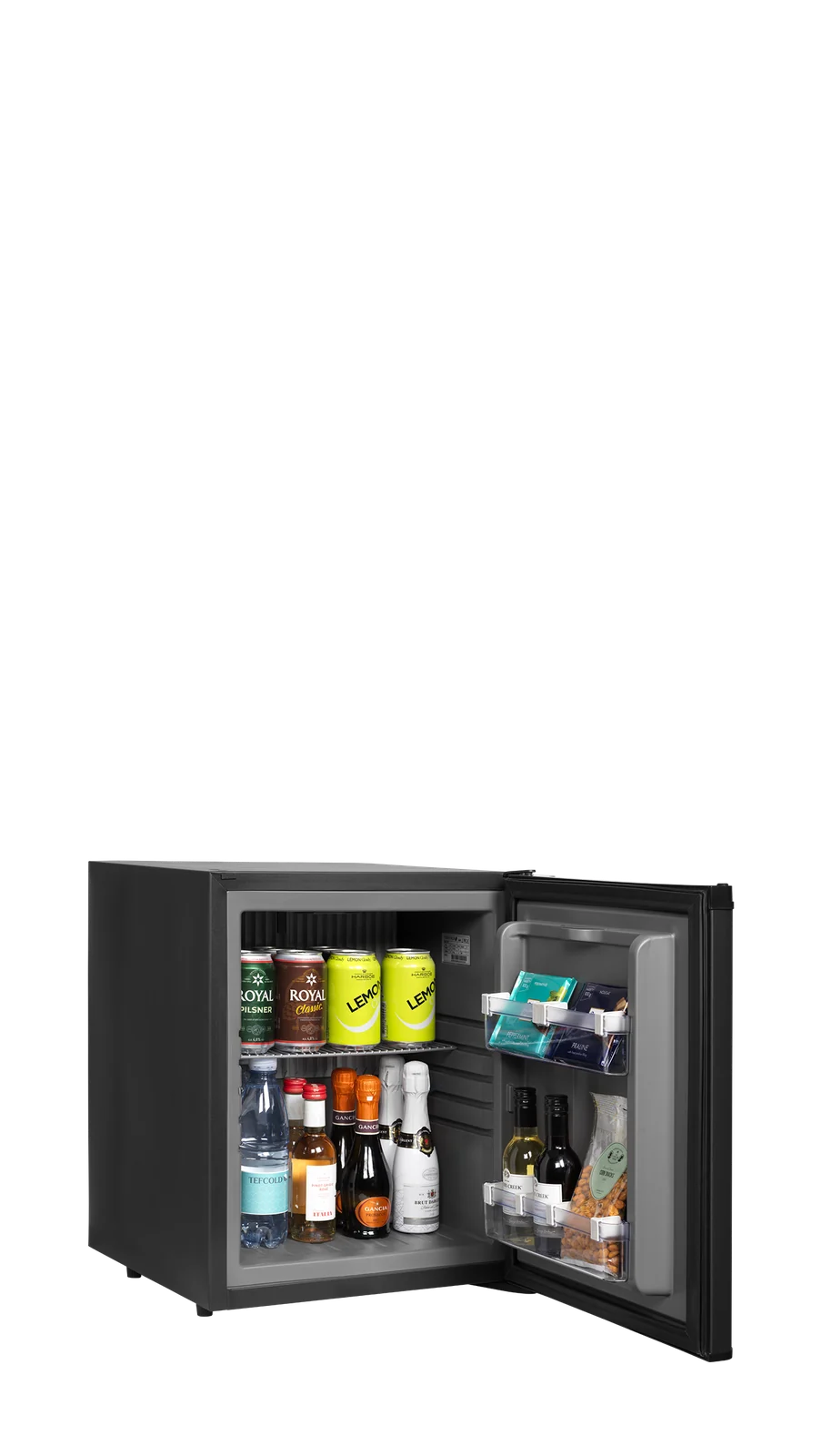 TEFCOLD - minibar plné dveře, černé opláštění TM 33