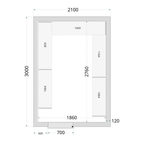 TEFCOLD - panely ke stavebnicovým boxům 120 mm CR 210x300x220