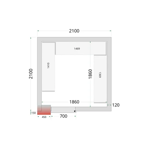 TEFCOLD - policový regálový modul – sada CRNF2121