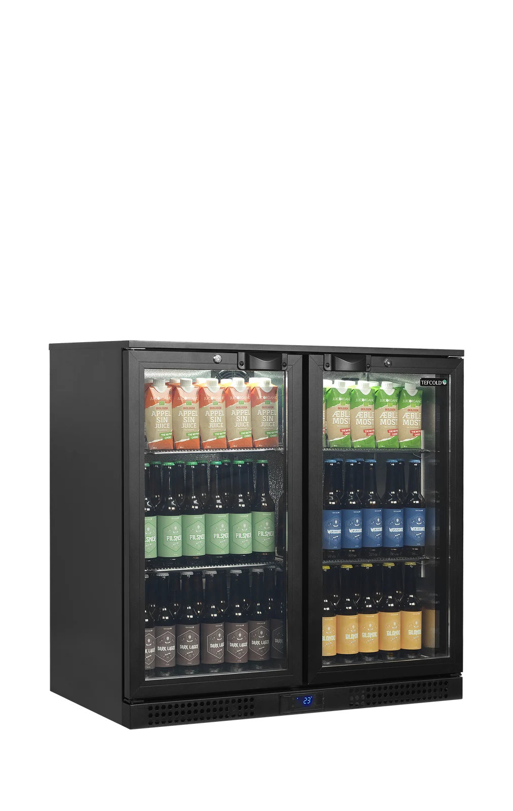 TEFCOLD - minibar prosklené křídlové dveře, černá BA26H