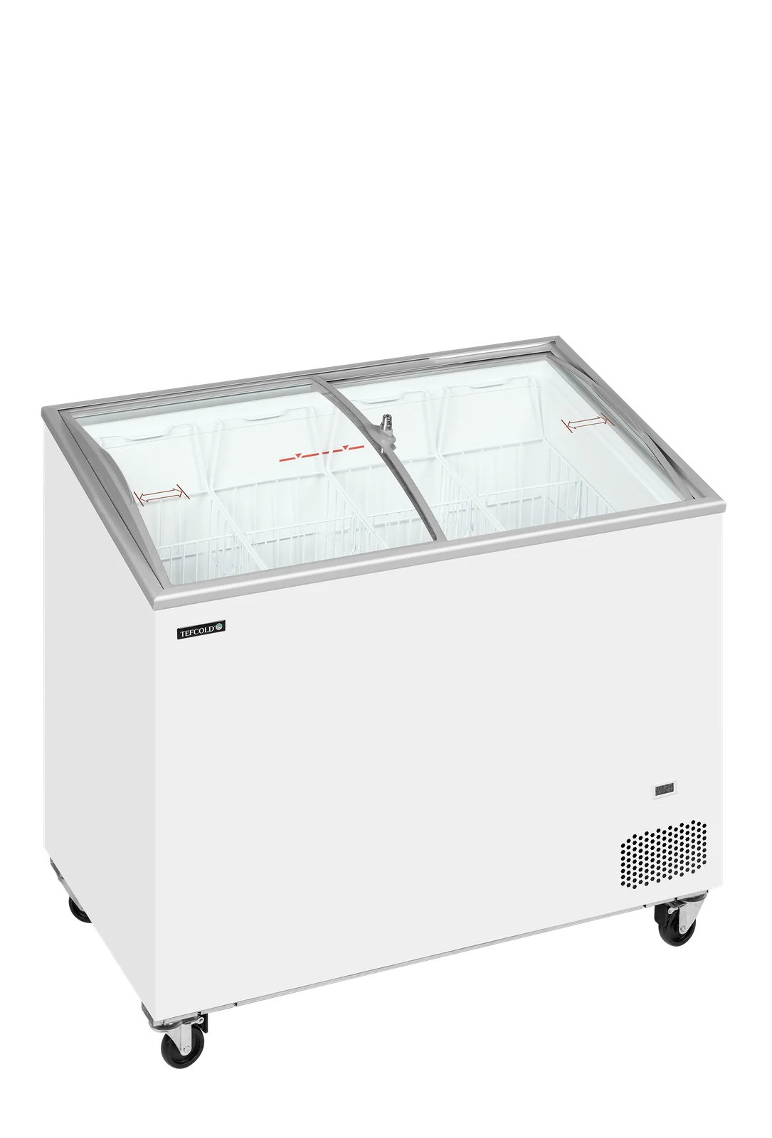 TEFCOLD - pultová mraznička prosklené oblé víko IC302SCEB