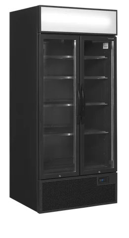 TEFCOLD - chladicí skříň prosklené křídlové dveře FSC891H Černý
