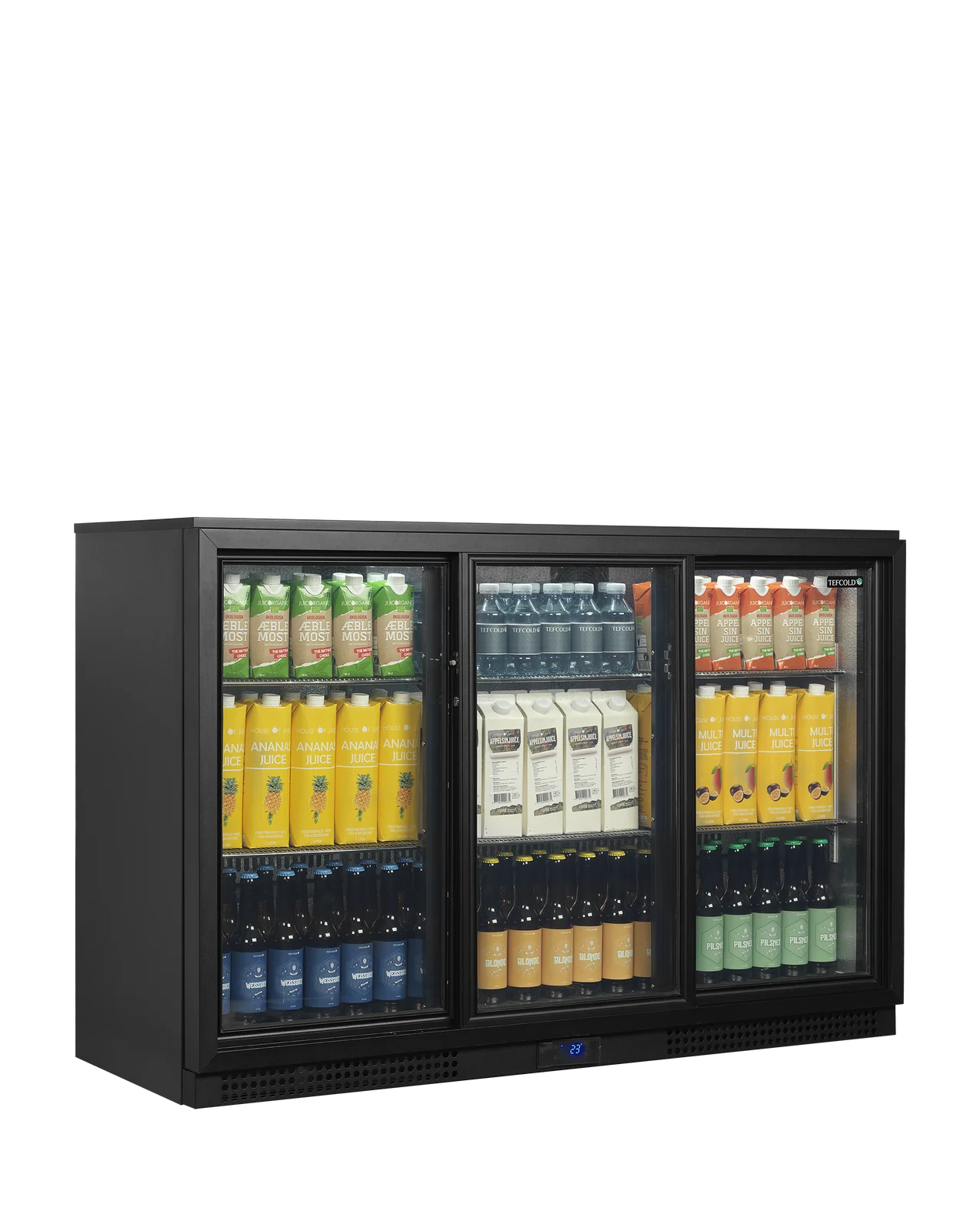 TEFCOLD - minibar prosklené posuvné dveře, černá BA31S-3