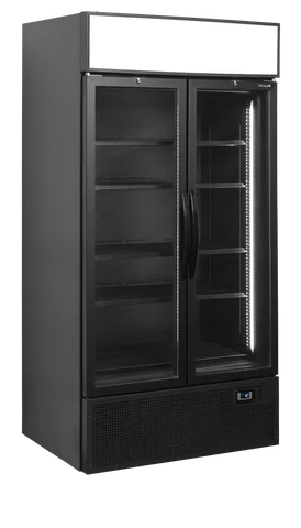 TEFCOLD - chladicí skříň prosklené křídlové dveře FSC1000H Černý
