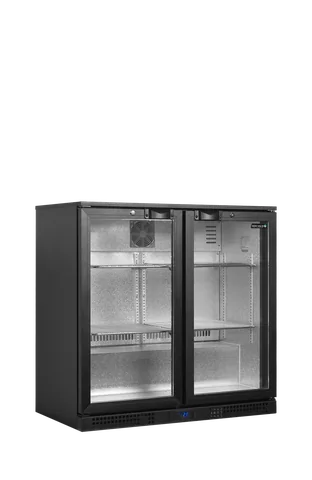 TEFCOLD - minibar prosklené křídlové dveře, černá BA21H
