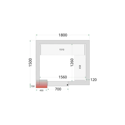 TEFCOLD - policový regálový modul – sada CRNF1815