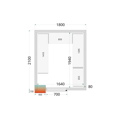 TEFCOLD - policový regálový modul – sada CRPF1821