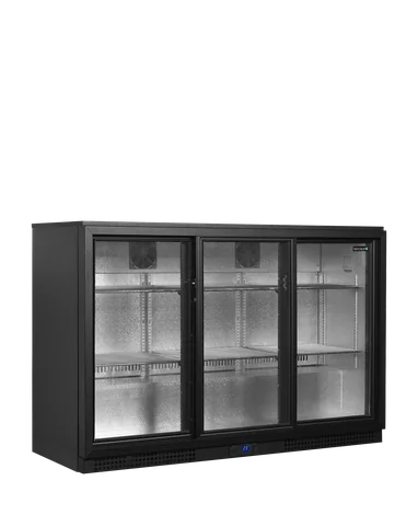 TEFCOLD - minibar prosklené posuvné dveře, černá BA31S-3