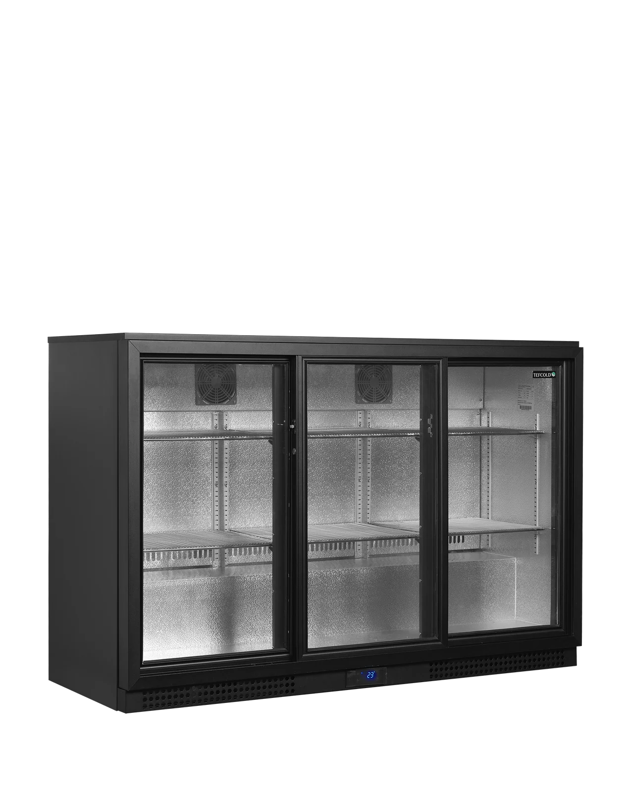 TEFCOLD - minibar prosklené posuvné dveře, černá BA31S-3