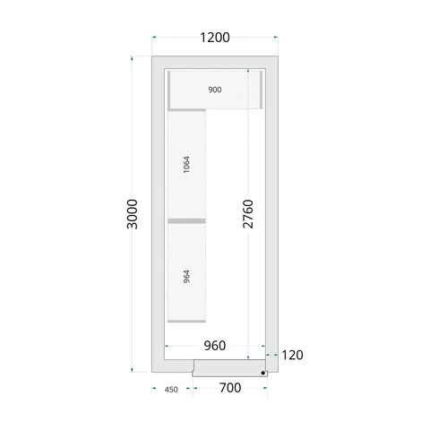TEFCOLD - panely ke stavebnicovým boxům 120 mm CR 120x300x220
