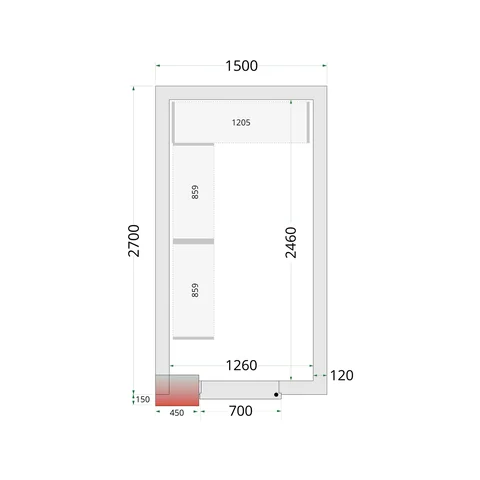 TEFCOLD - policový regálový modul – sada CRNF1527