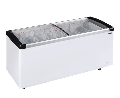 TEFCOLD - pultová mraznička prosklené oblé víko IDB500-W1