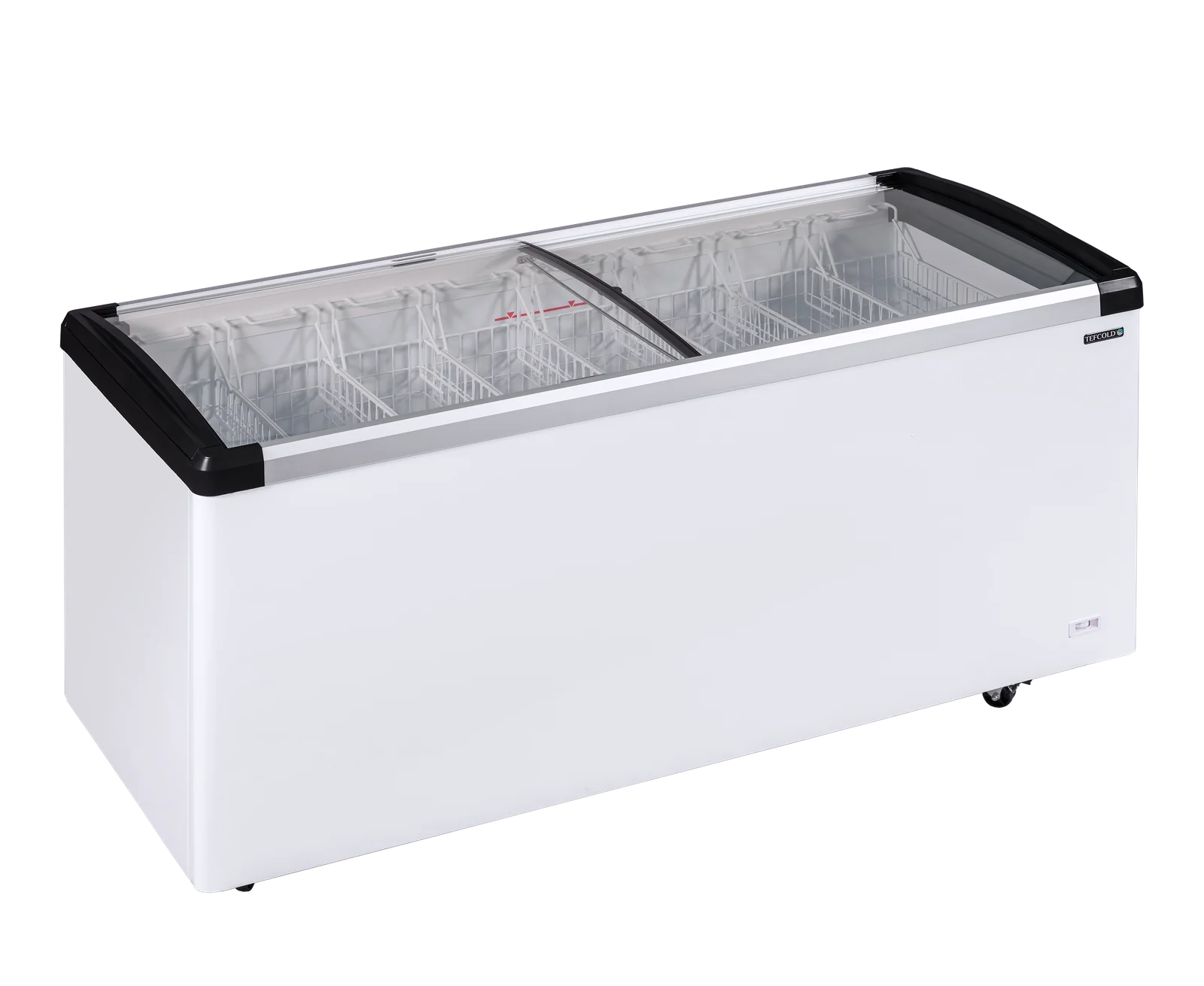 TEFCOLD - pultová mraznička prosklené oblé víko IDB500-W1