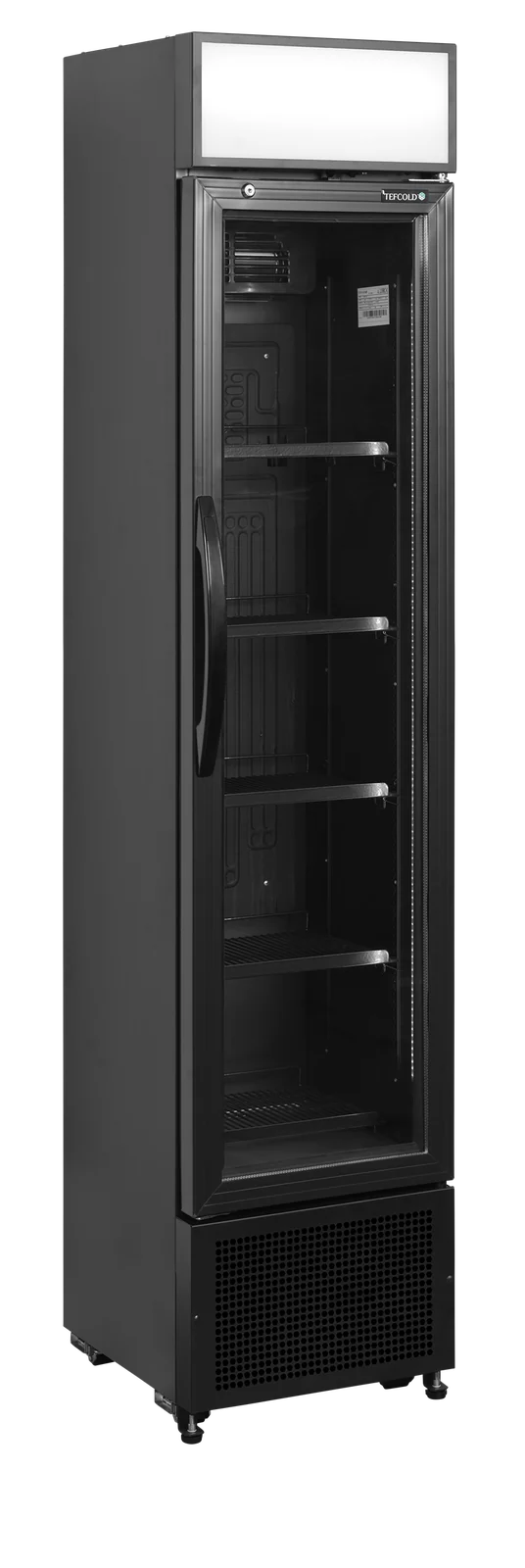 TEFCOLD - chladicí skříň prosklené dveře FSC 175H Černý