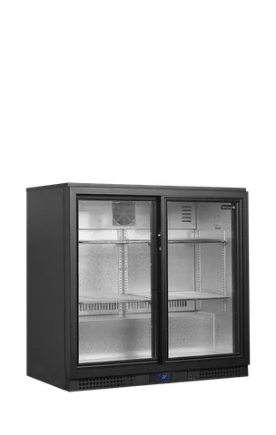 TEFCOLD - minibar prosklené posuvné dveře, černá BA21S