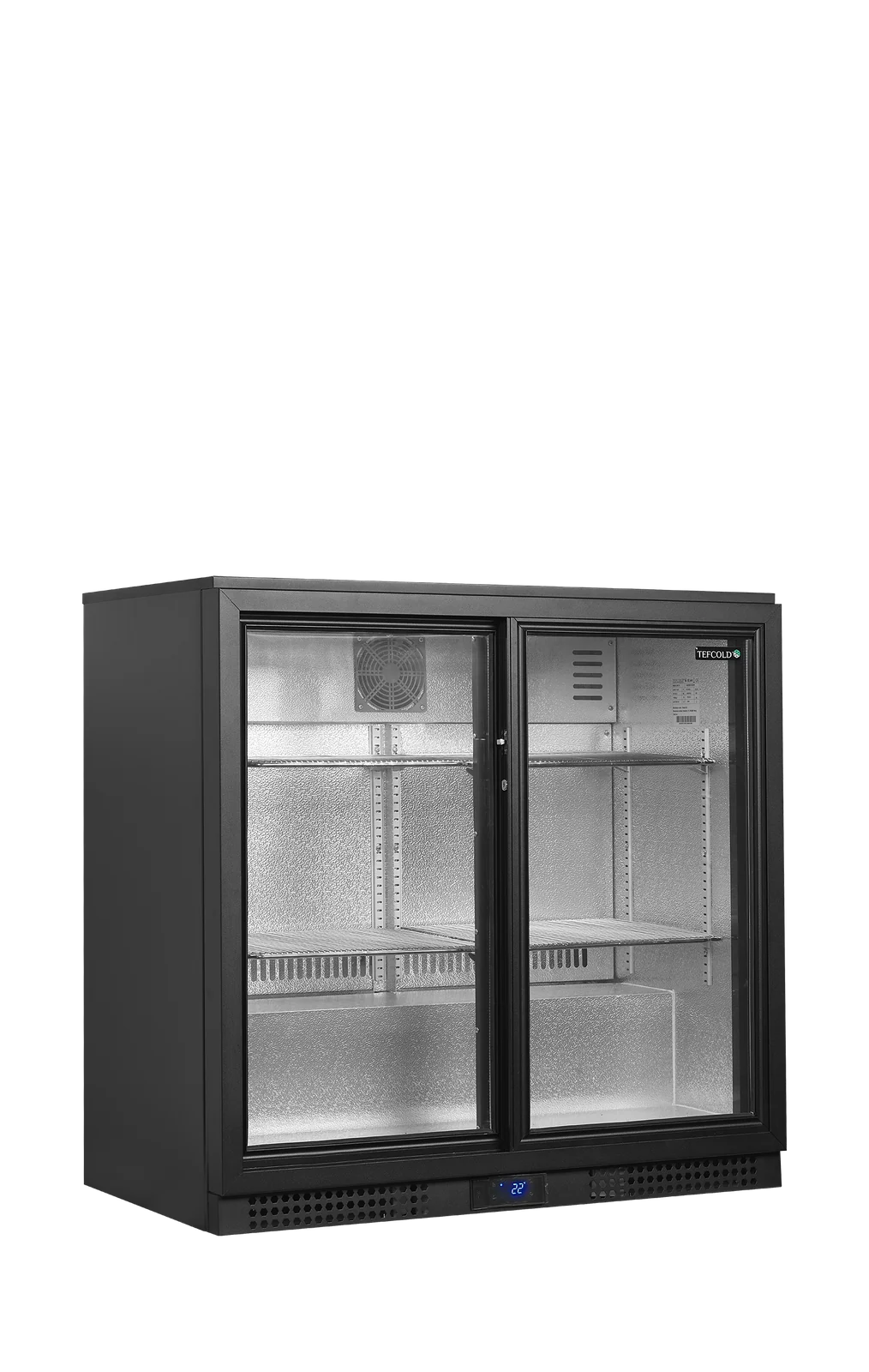 TEFCOLD - minibar prosklené posuvné dveře, černá BA21S