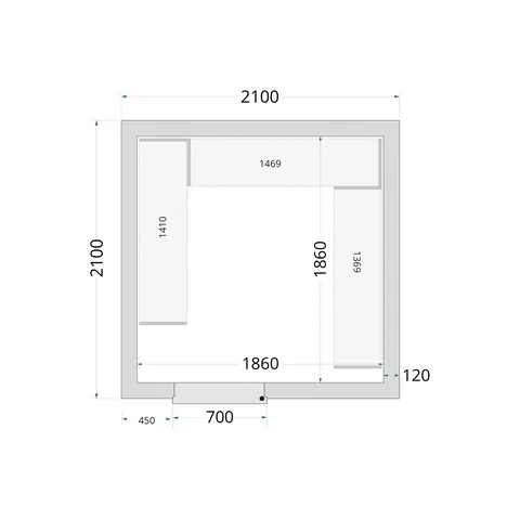 TEFCOLD - panely ke stavebnicovým boxům 120 mm CR 210x210x220