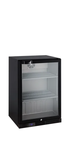 TEFCOLD - minibar prosklené křídlové dveře, černá DB127H