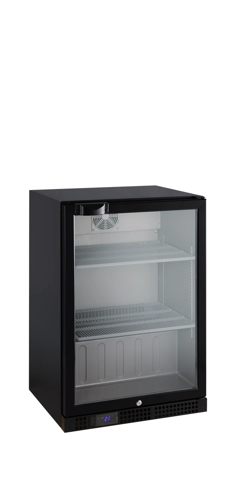 TEFCOLD - minibar prosklené křídlové dveře, černá DB127H