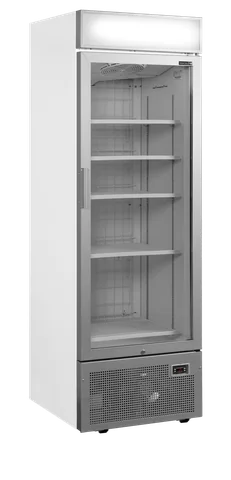 TEFCOLD - mrazicí skříň prosklené dveře, stříbrný rám UFSC1450GCP NF Stříbrný