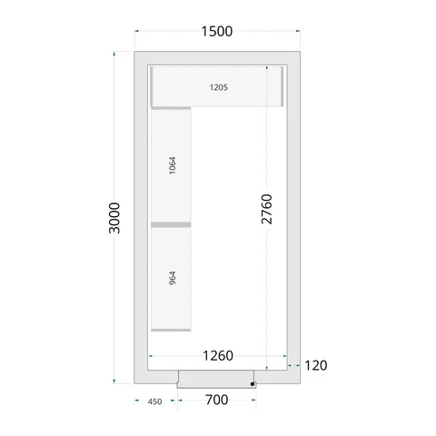 TEFCOLD - panely ke stavebnicovým boxům 120 mm CR 150x300x220