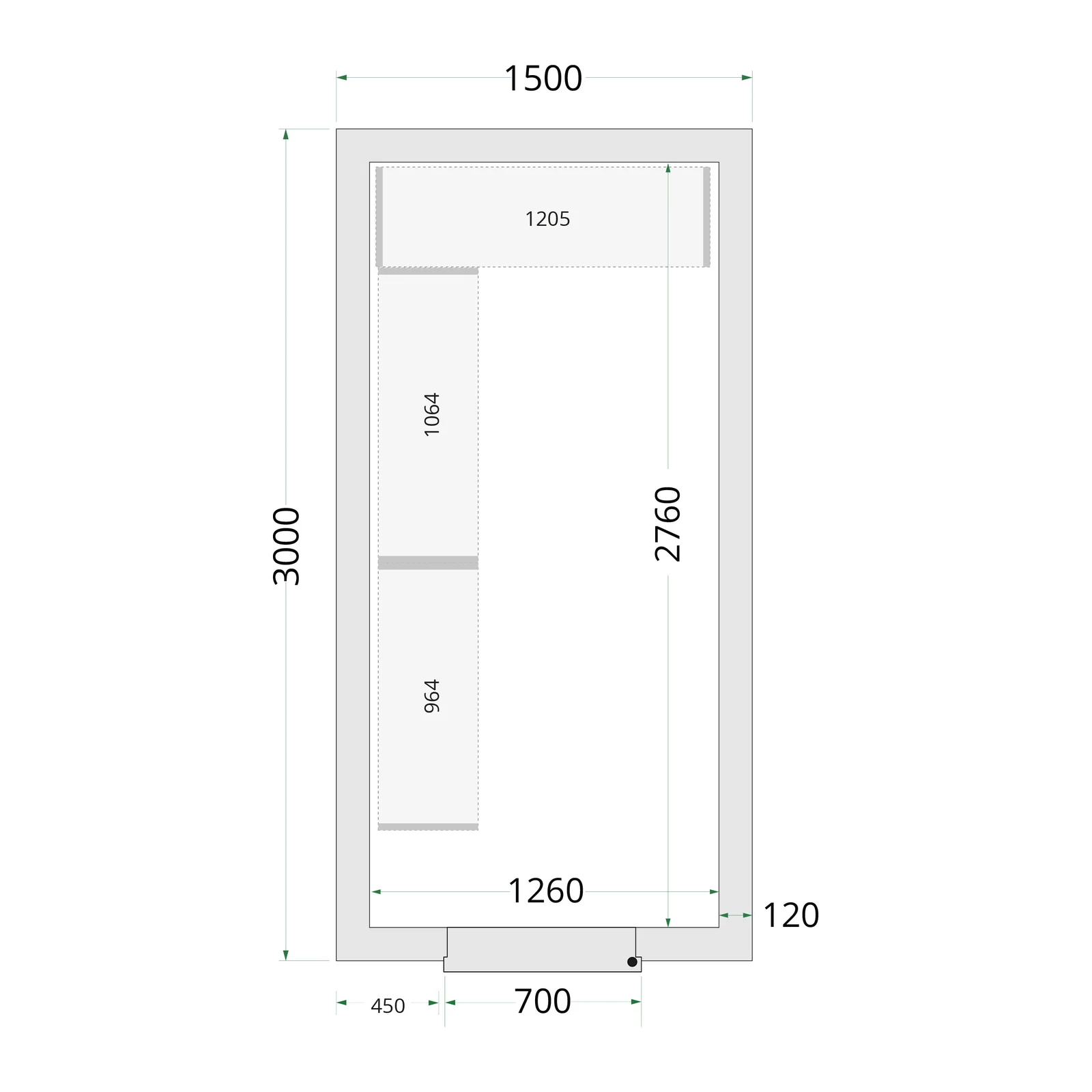 TEFCOLD - panely ke stavebnicovým boxům 120 mm CR 150x300x220