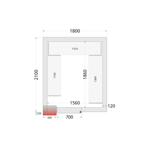 TEFCOLD - policový regálový modul – sada CRNF1821