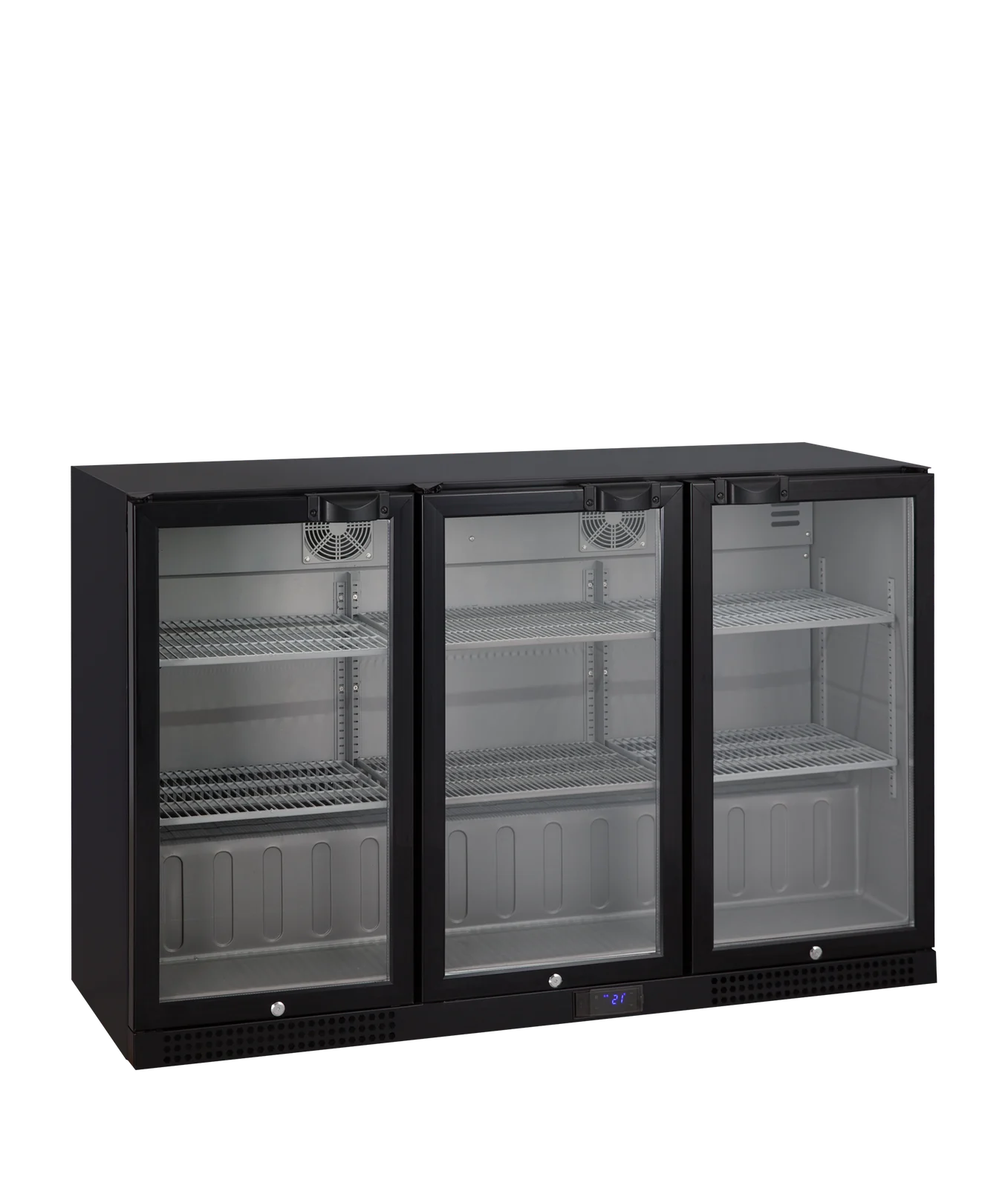 TEFCOLD - minibar prosklené křídlové dveře, černá DB302H