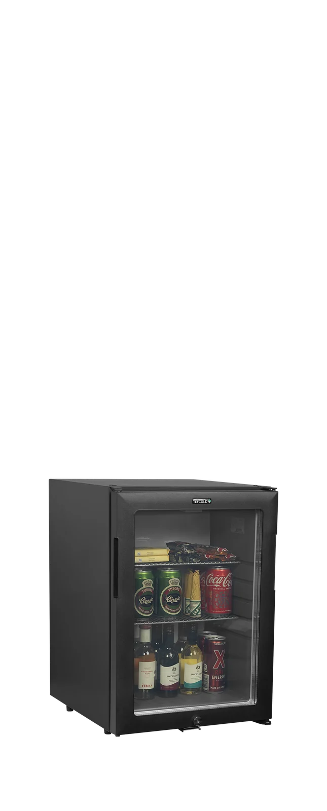 TEFCOLD - minibar prosklené dveře, černá TM44G-1