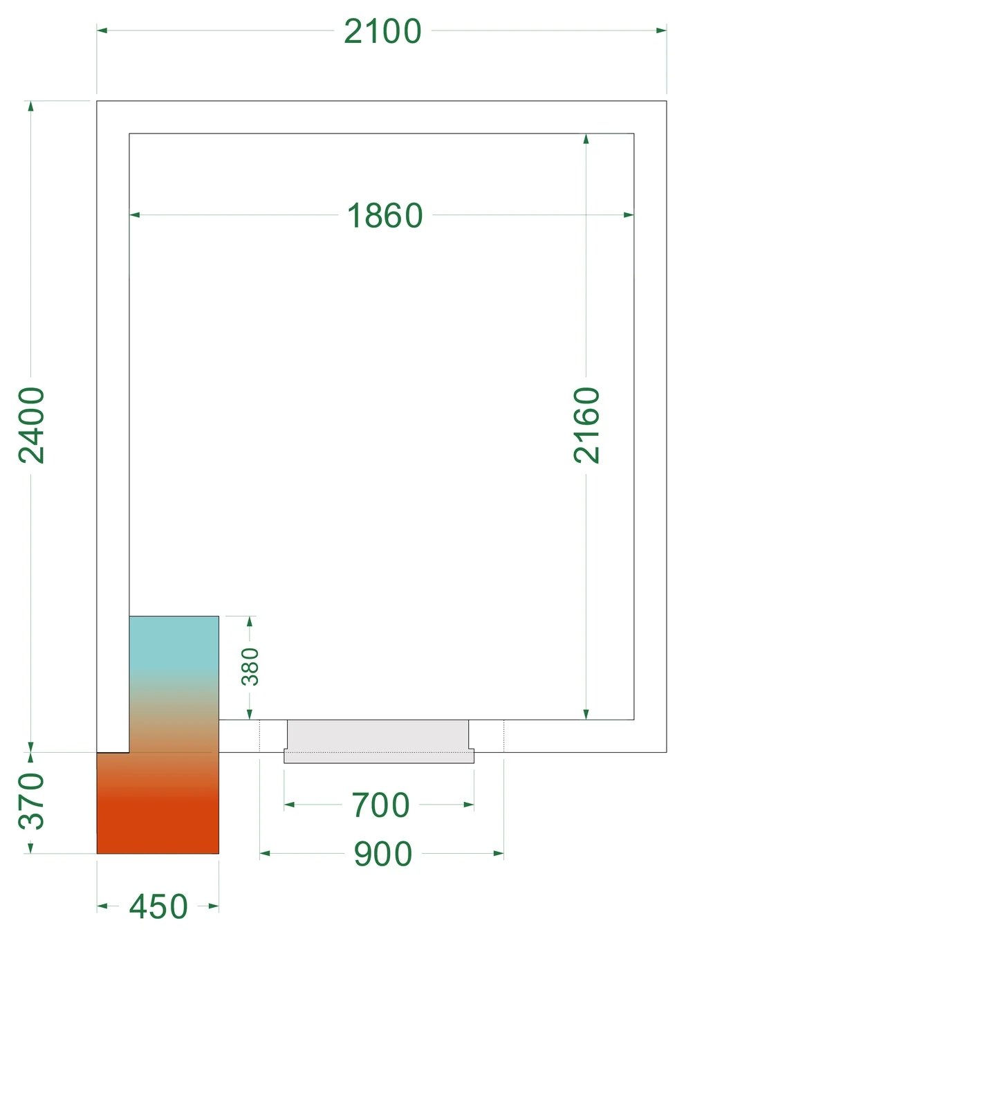 TEFCOLD - freezer room CRNF2124