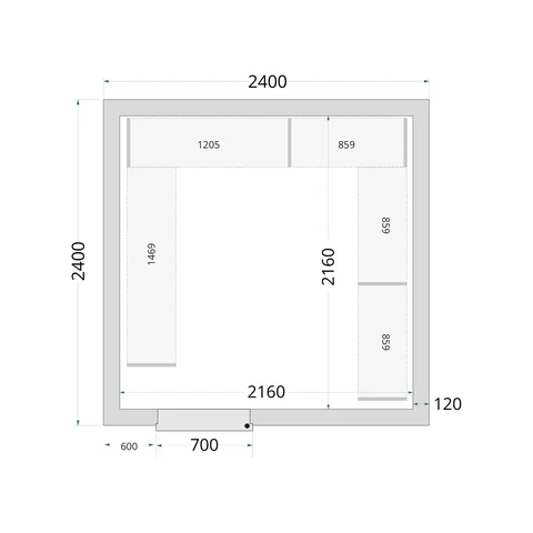 TEFCOLD - panely ke stavebnicovým boxům 120 mm CR 240x240x220