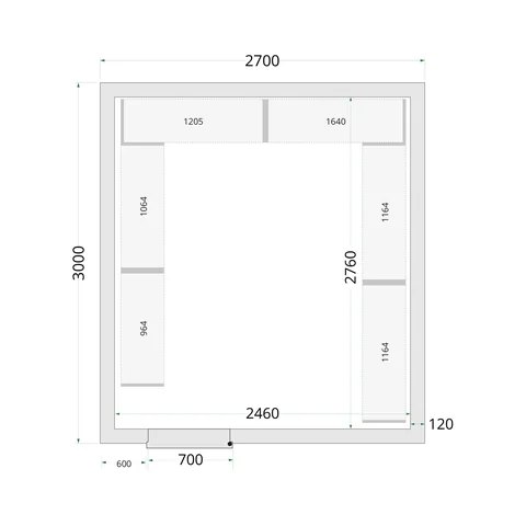 TEFCOLD - panely ke stavebnicovým boxům 120 mm CR 270x300x220