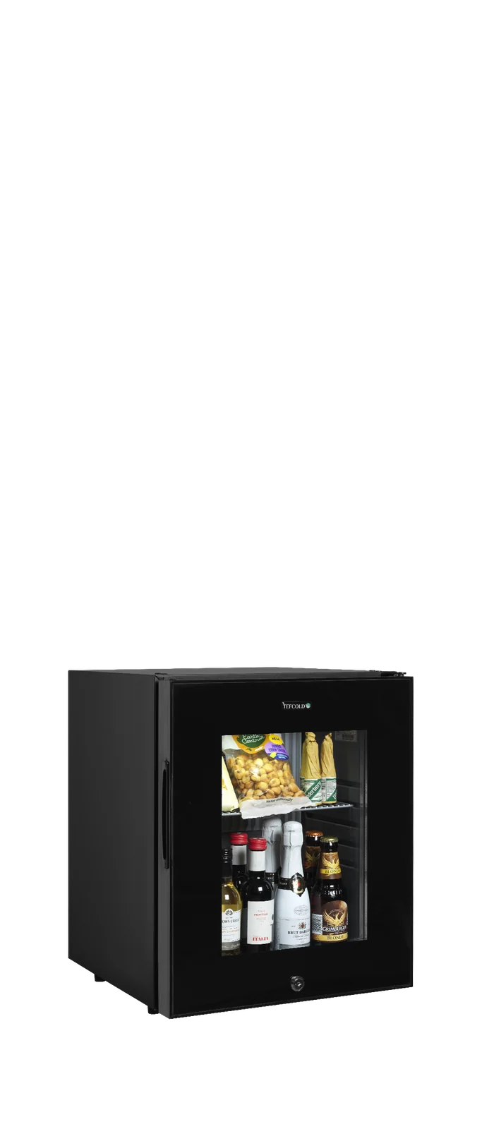 TEFCOLD - minibar prosklené dveře, černá TM33G