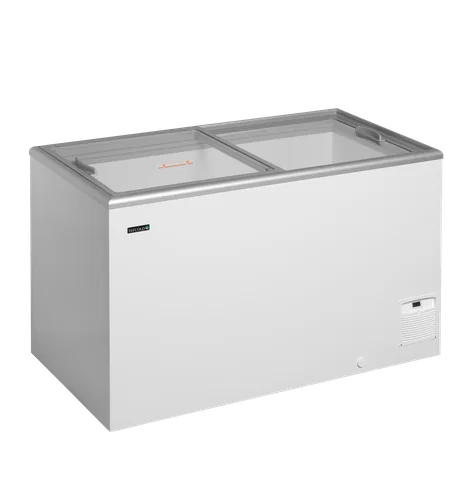 TEFCOLD - pultová mraznička prosklené rovné víko IDA400-W1